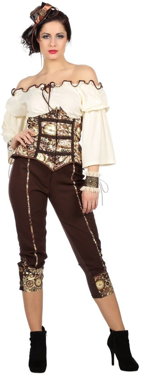 Steampunk Kostuum | Steampunk Klokken | Vrouw | Maat 46 | Carnaval kostuum | Verkleedkleding